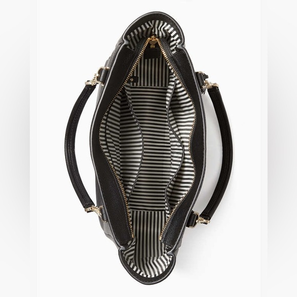 Kate Spade Kingston Drive Vivian Black Leather Tote with Zip Closure - Picture 3 of 13